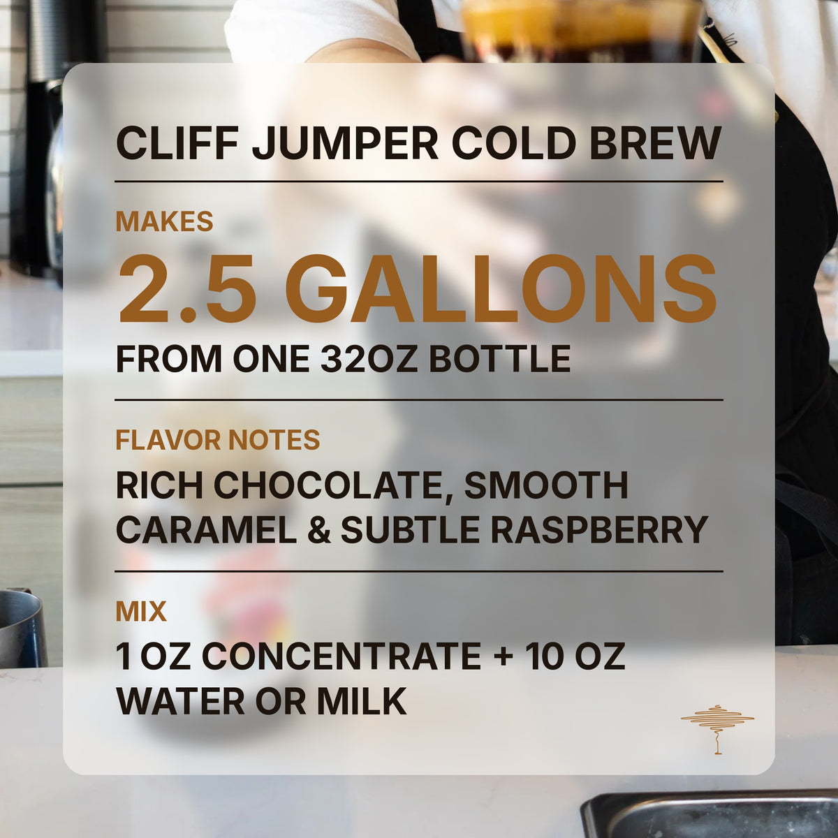 Cliff Jumper Cold Brew Concentrate (2.5 Gallon Yield)