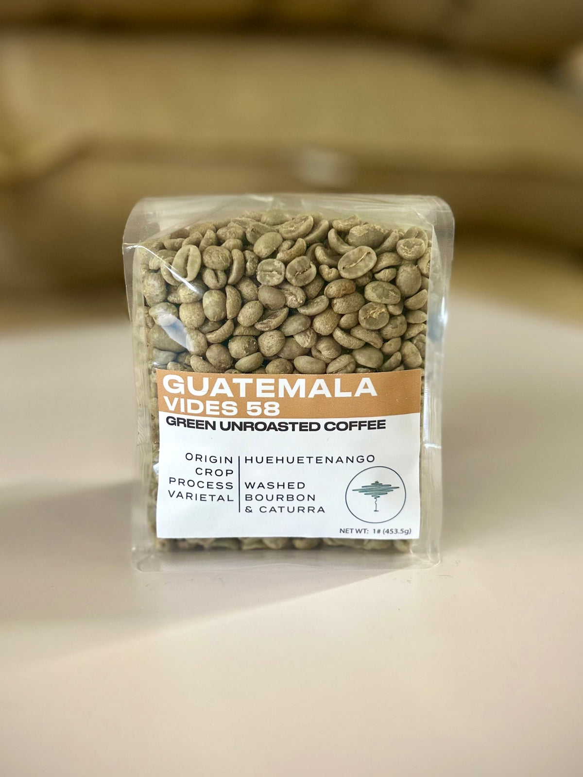 Bag of Guatemala Vides 58 green unroasted coffee