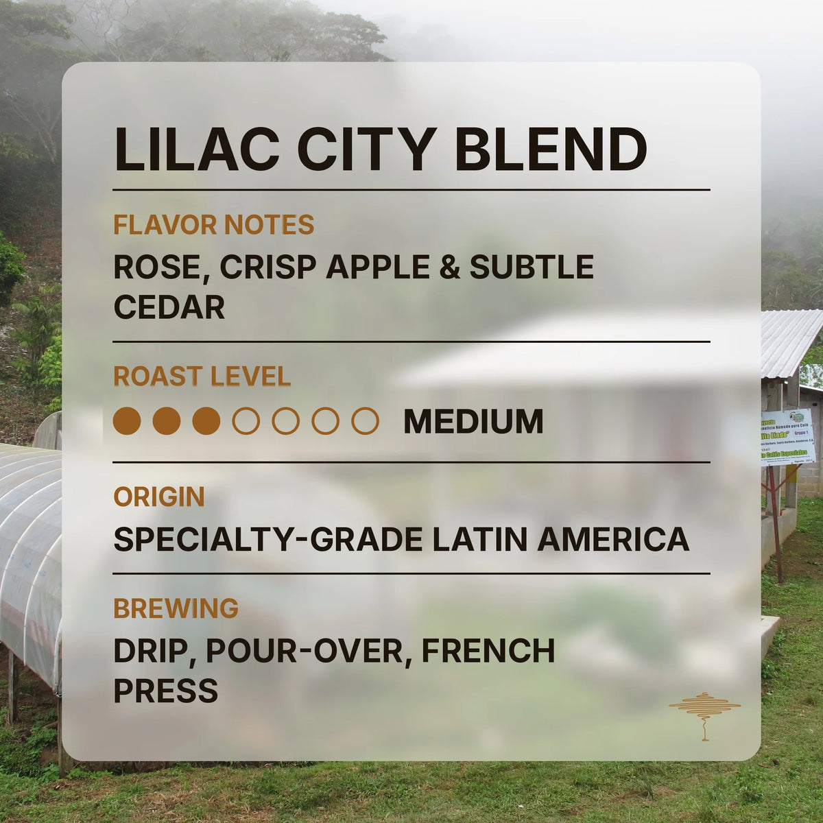Lilac City flavor profile with tasting notes and roast level